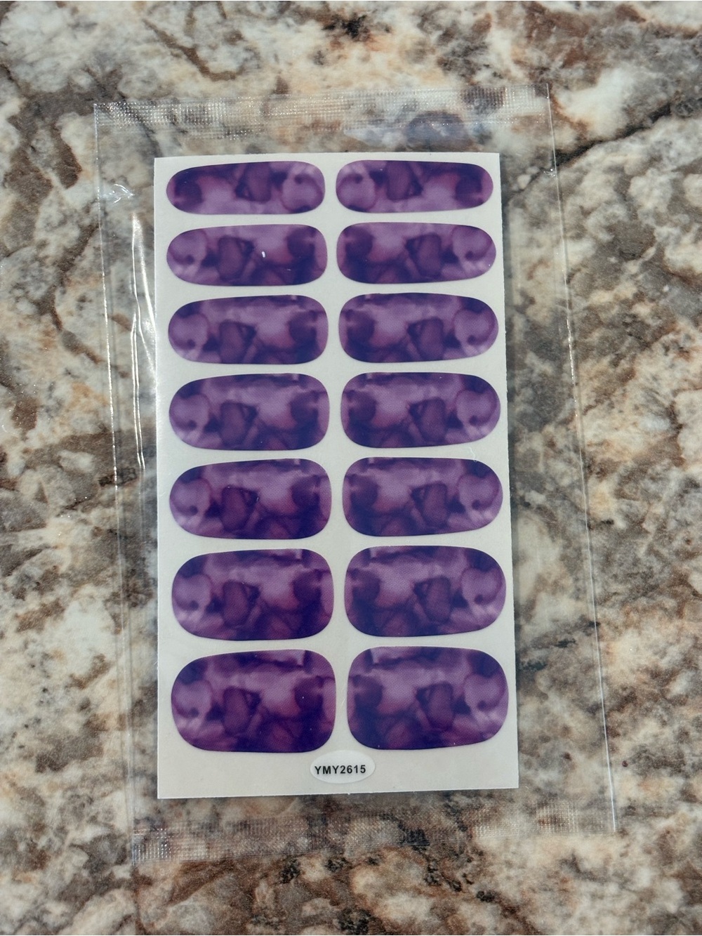 Purple Marble Nail Wraps
